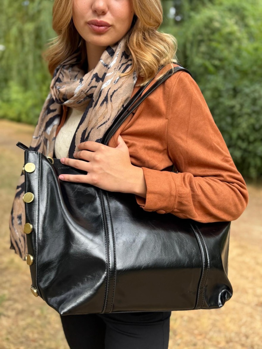 Sac Porté Épaule en Vinyle Format A4 avec Bandoulière | Marina & Paloma