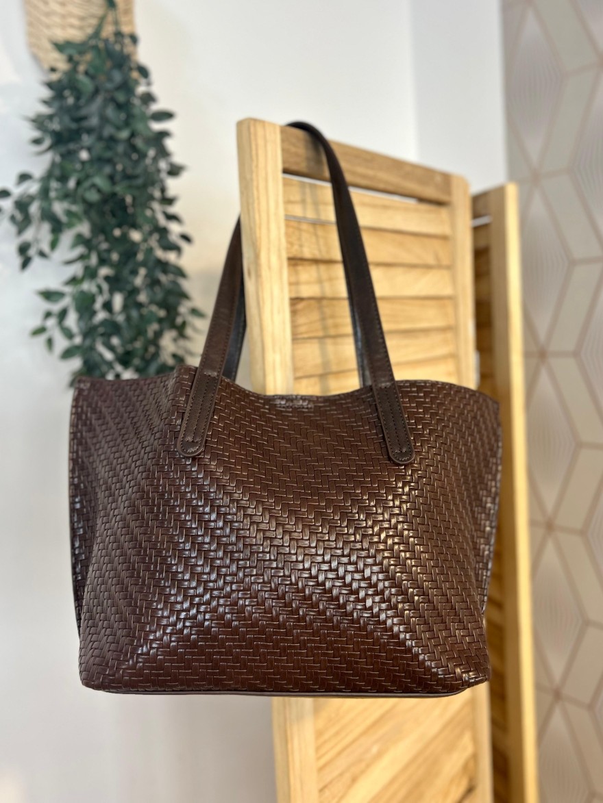 Sac Porté Épaule Tressé Format Moyen – Multi-porté Chic | Marina & Paloma