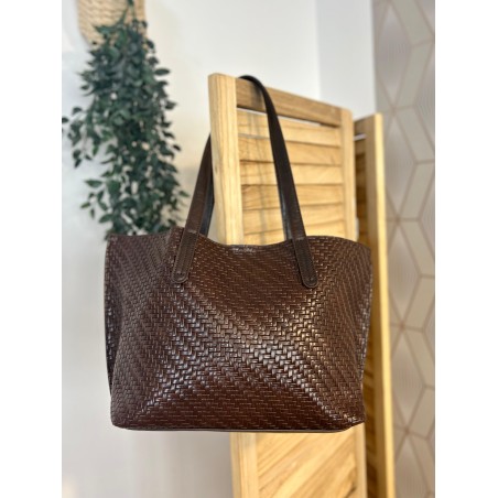 Sac Porté Épaule Tressé Format Moyen – Multi-porté Chic | Marina & Paloma