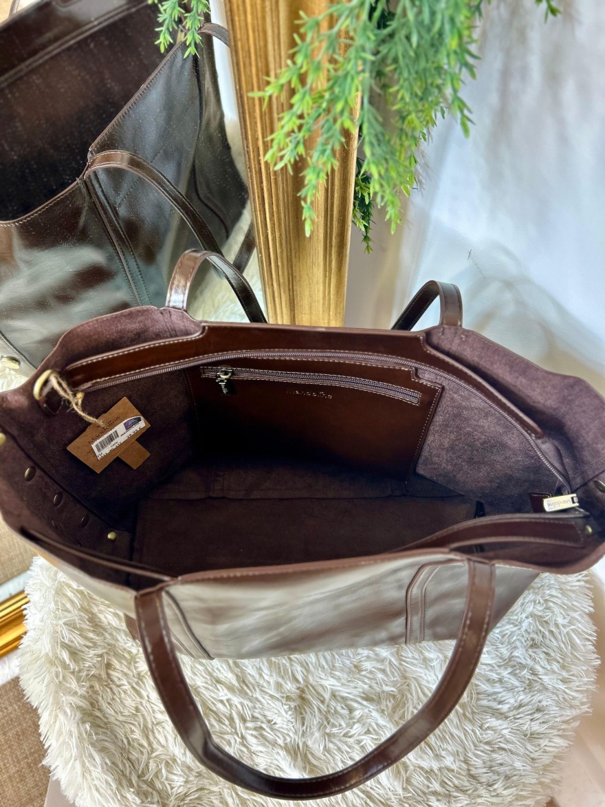 Sac Porté Épaule en Vinyle Format A4 avec Bandoulière | Marina & Paloma