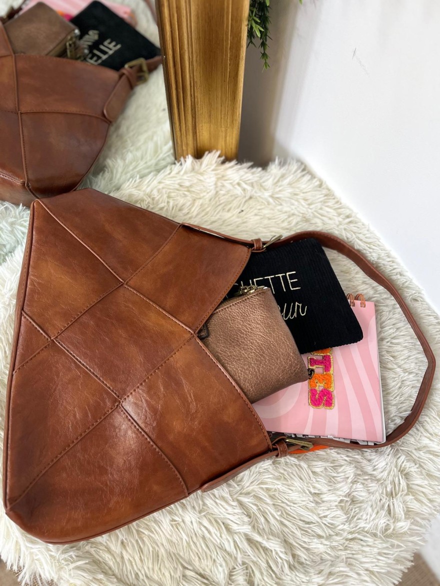 Besace Multipoche en Suédine avec Bandoulière Chic Femme | Marina & Paloma