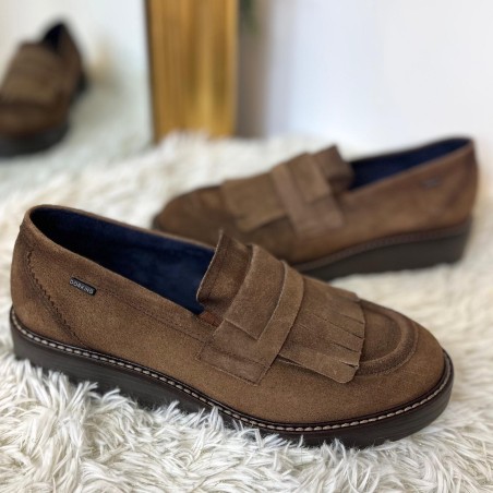 Mocassin Dorking D9782 Nubuck Marron Semelle Plateforme | Marina & Paloma