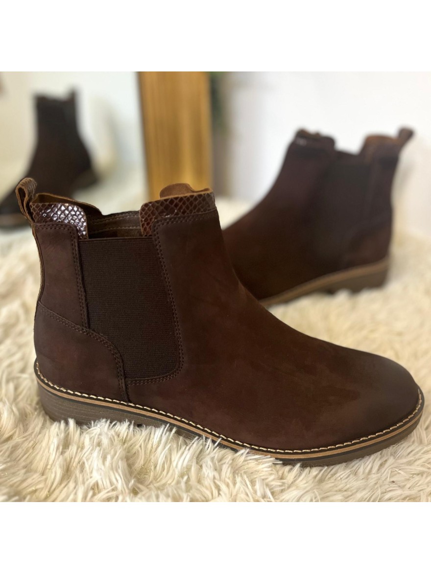 Bottine Fugitive Genoi Marron Nubuck | Marina & Paloma