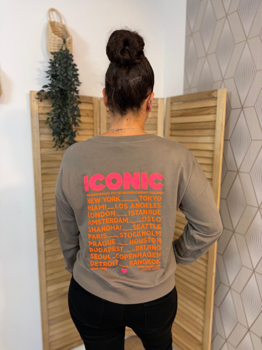 Sweat Manche Longue Iconic Fluo 071 Vivichy – Coupe Ample | Marina & Paloma
