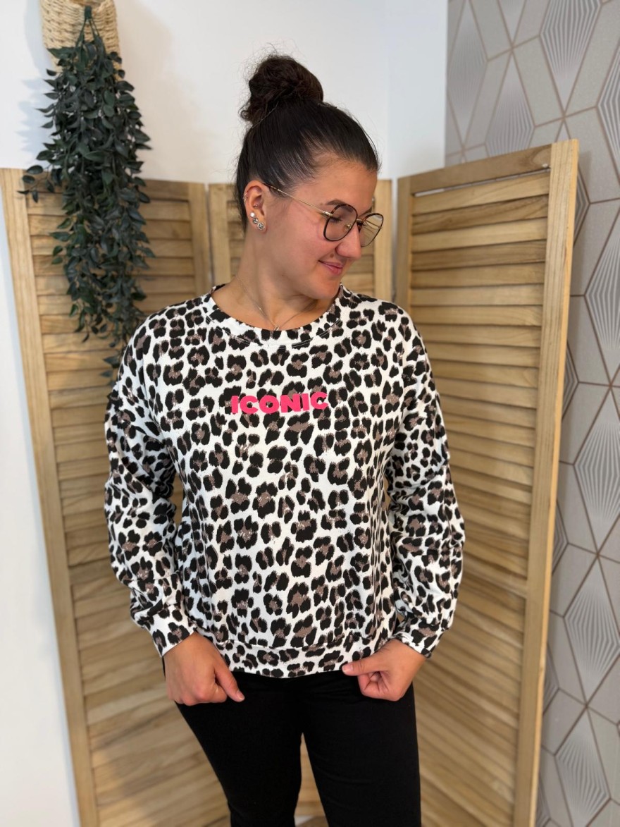 Sweat Léopard Iconic Fluo Vivichy Femme | Marina & Paloma