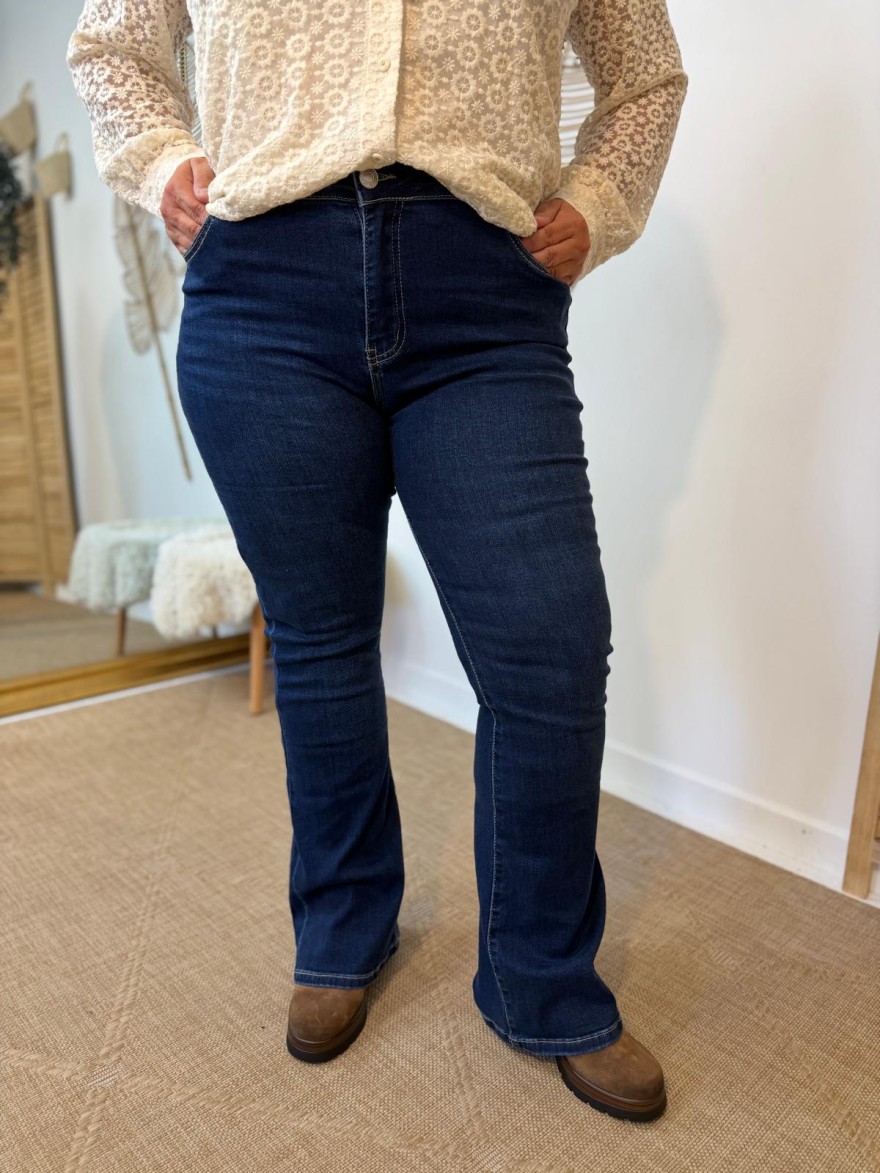 Jean Flare Taille Haute Norfy Femme Confortable | Marina & Paloma