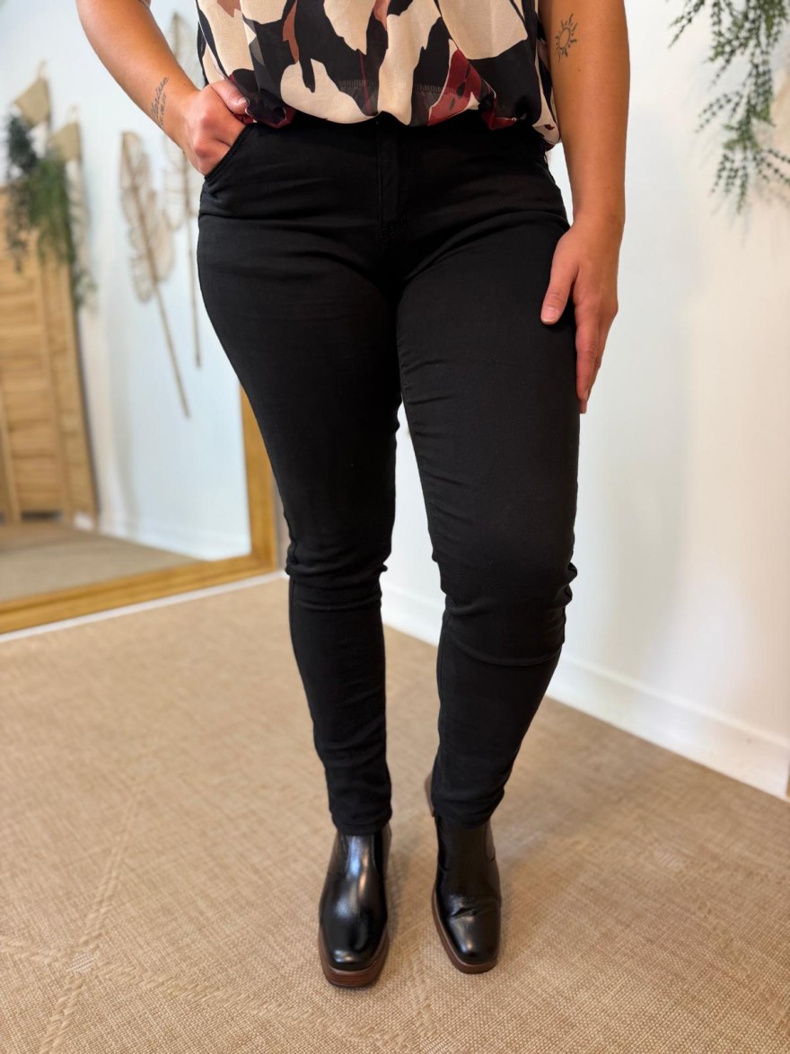 Jean Slim Noir Norfy Femme Stretch Confortable | Marina & Paloma