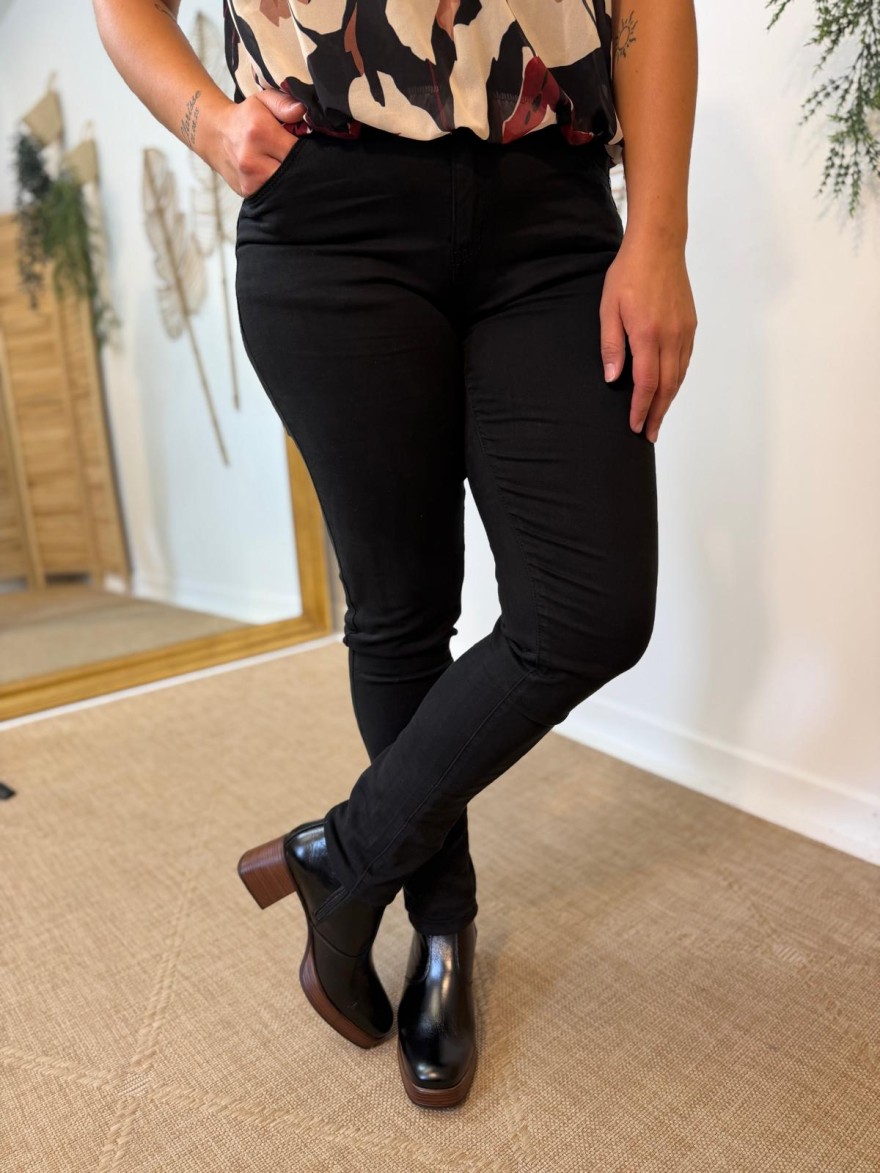 Jean Slim Noir Norfy Femme Stretch Confortable | Marina & Paloma