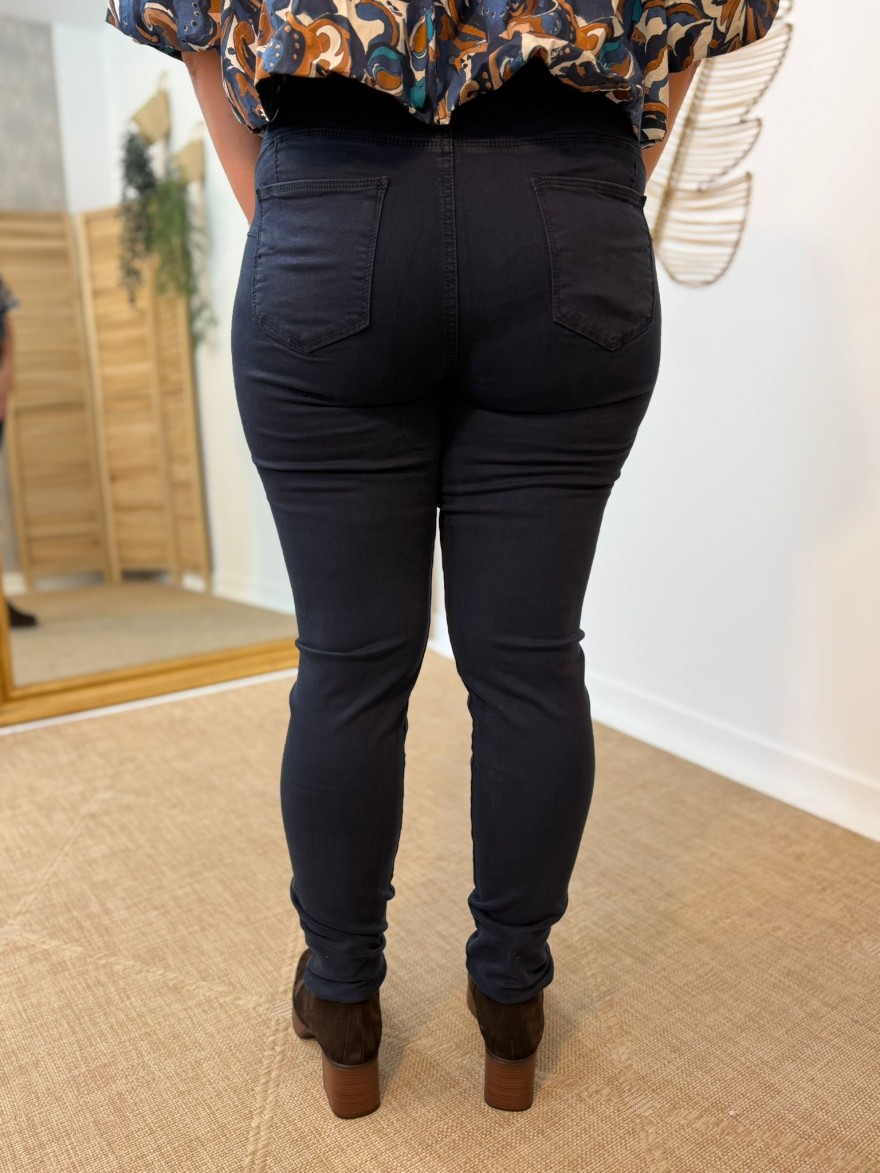 Jean Slim Bleu Marine Norfy Femme Stretch | Marina & Paloma