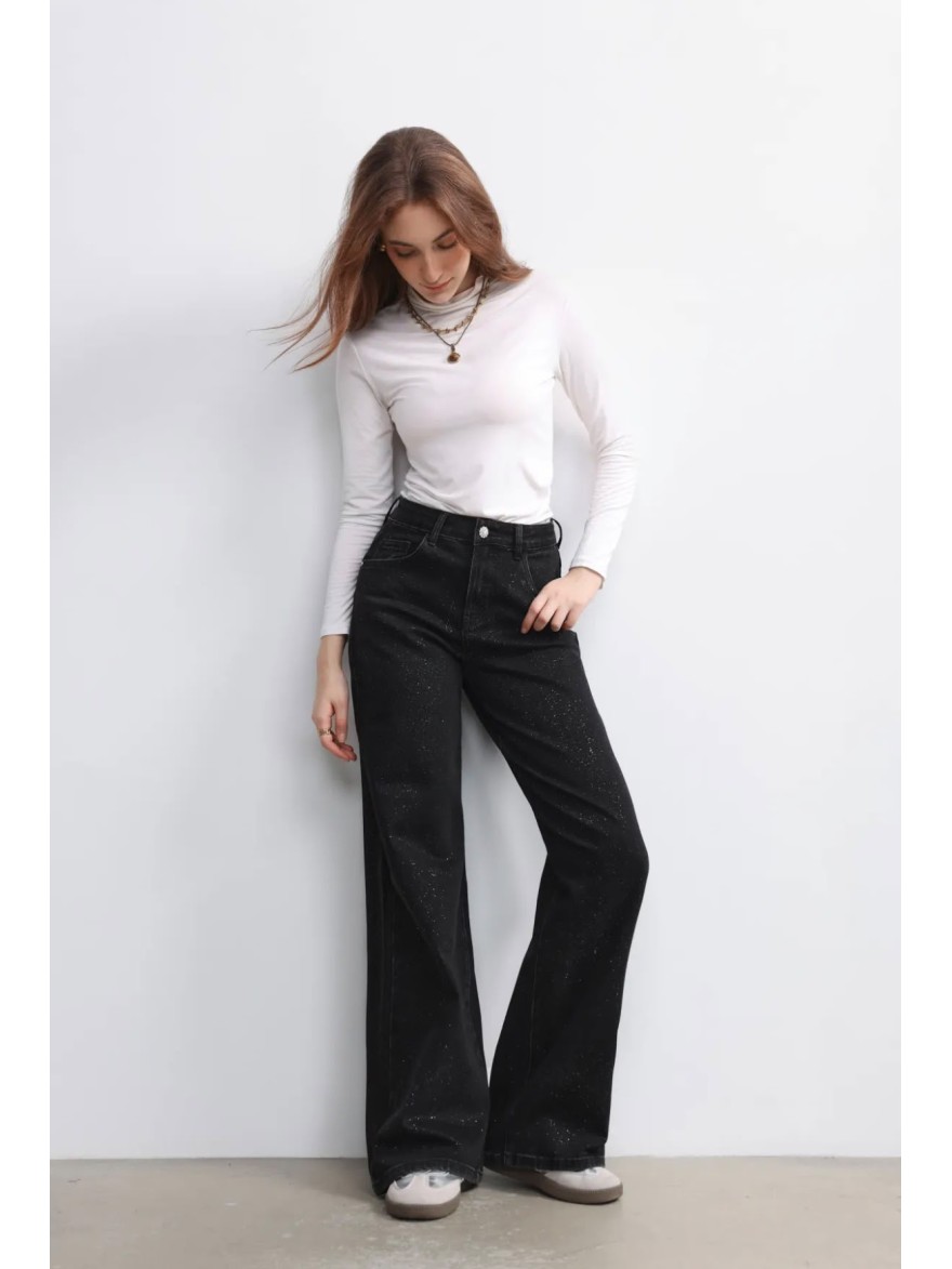 Jean Wide Leg à Strass Sarah John | Marina & Paloma