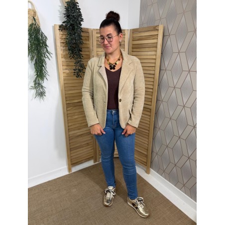Veste Blazer Effet Velours Petit Prix | Marina & Paloma