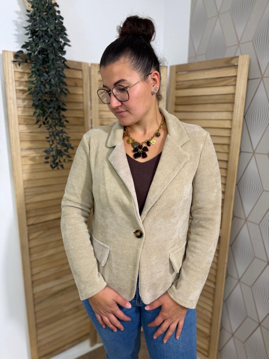 Veste Blazer Effet Velours Petit Prix | Marina & Paloma