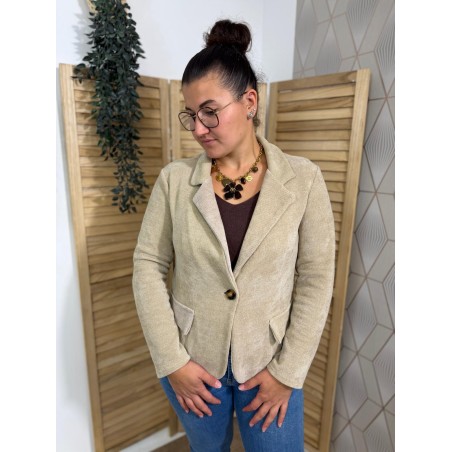 Veste Blazer Effet Velours Petit Prix | Marina & Paloma