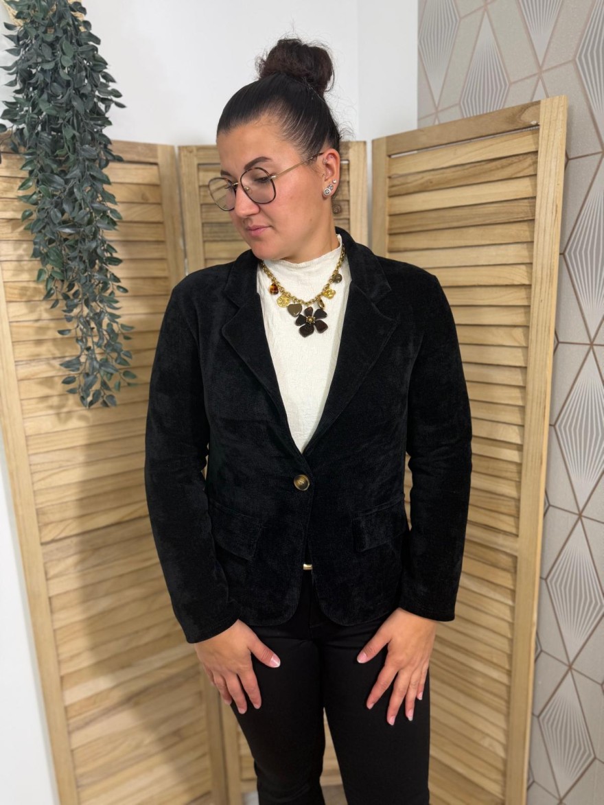 Veste Blazer Effet Velours Petit Prix | Marina & Paloma