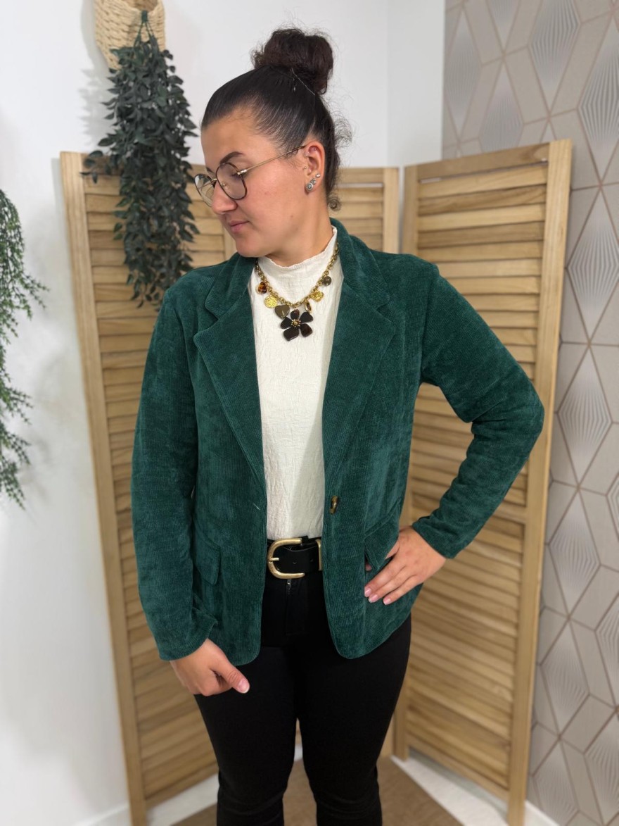 Veste Blazer Effet Velours Petit Prix | Marina & Paloma