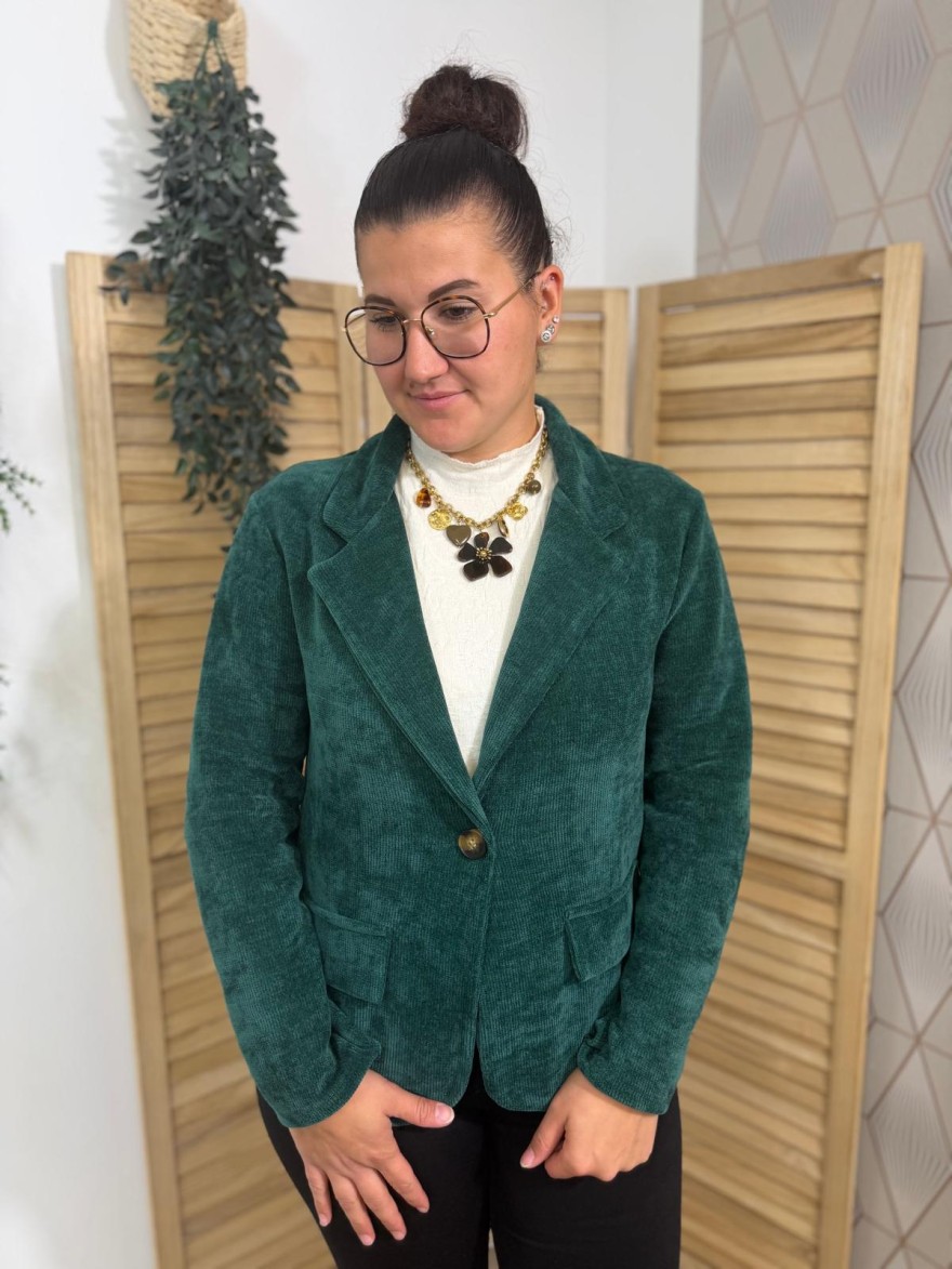 Veste Blazer Effet Velours Petit Prix | Marina & Paloma