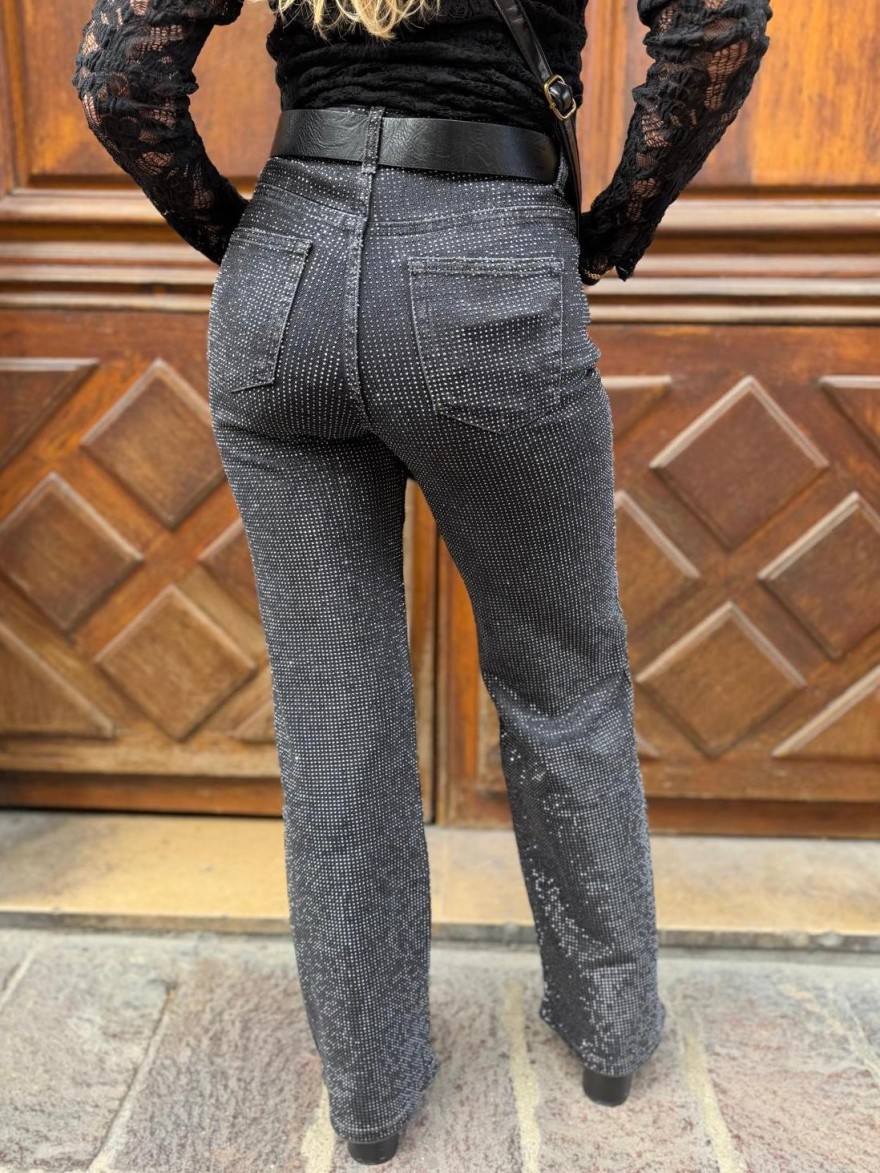 Jean Wide Leg Full Strass Sarah John | Marina & Paloma