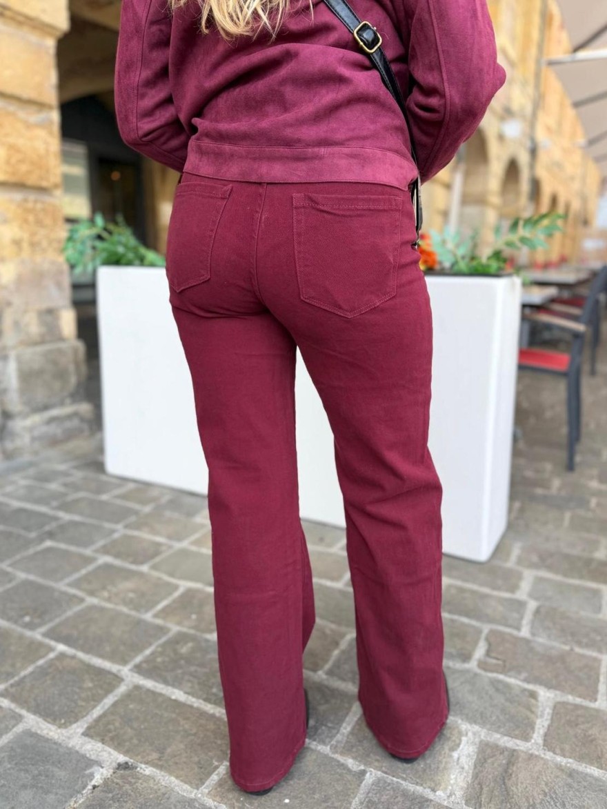 Jean Flare Confortable Bordeaux Nina Carter | Marina & Paloma