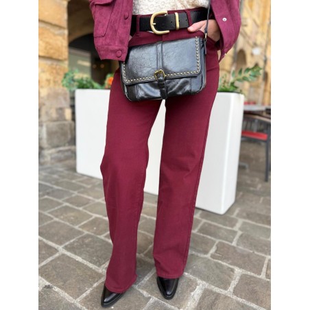 Jean Flare Confortable Bordeaux Nina Carter | Marina & Paloma