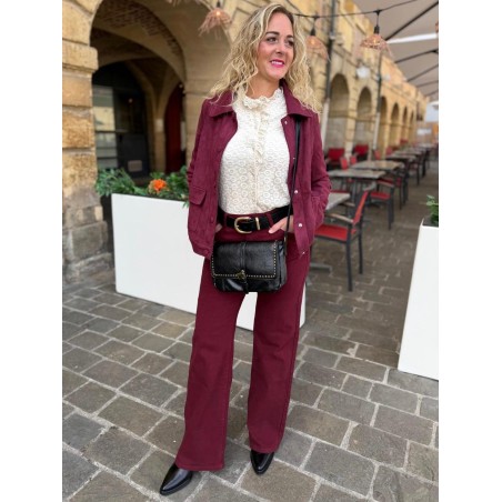 Jean Flare Confortable Bordeaux Nina Carter | Marina & Paloma