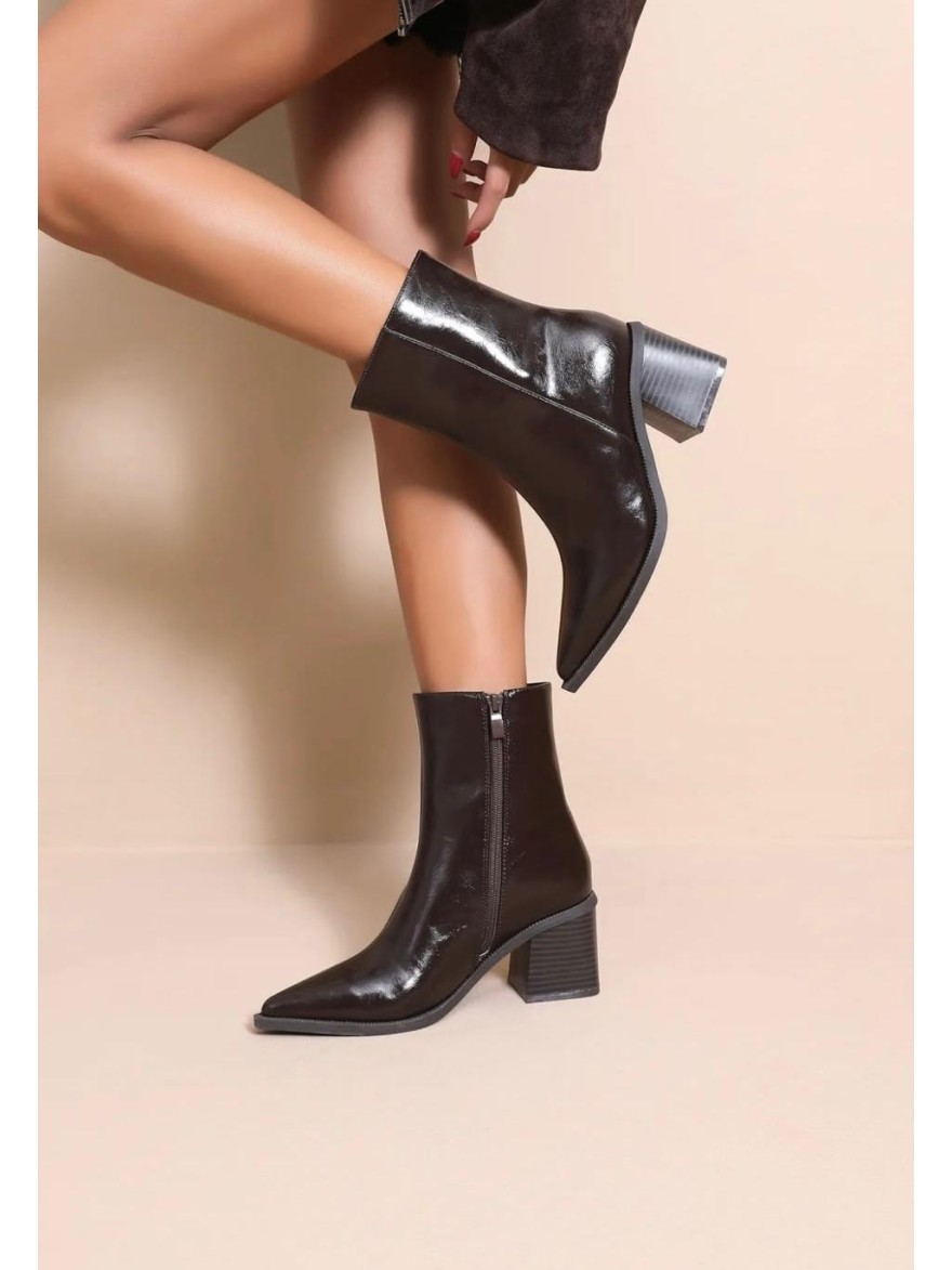 Botte Pointue Joia Shoes Brillante Talon 6 cm | Marina & Paloma