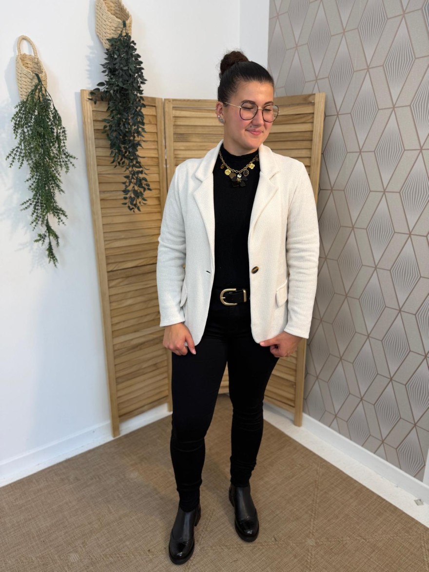 Veste Blazer Effet Velours Petit Prix | Marina & Paloma