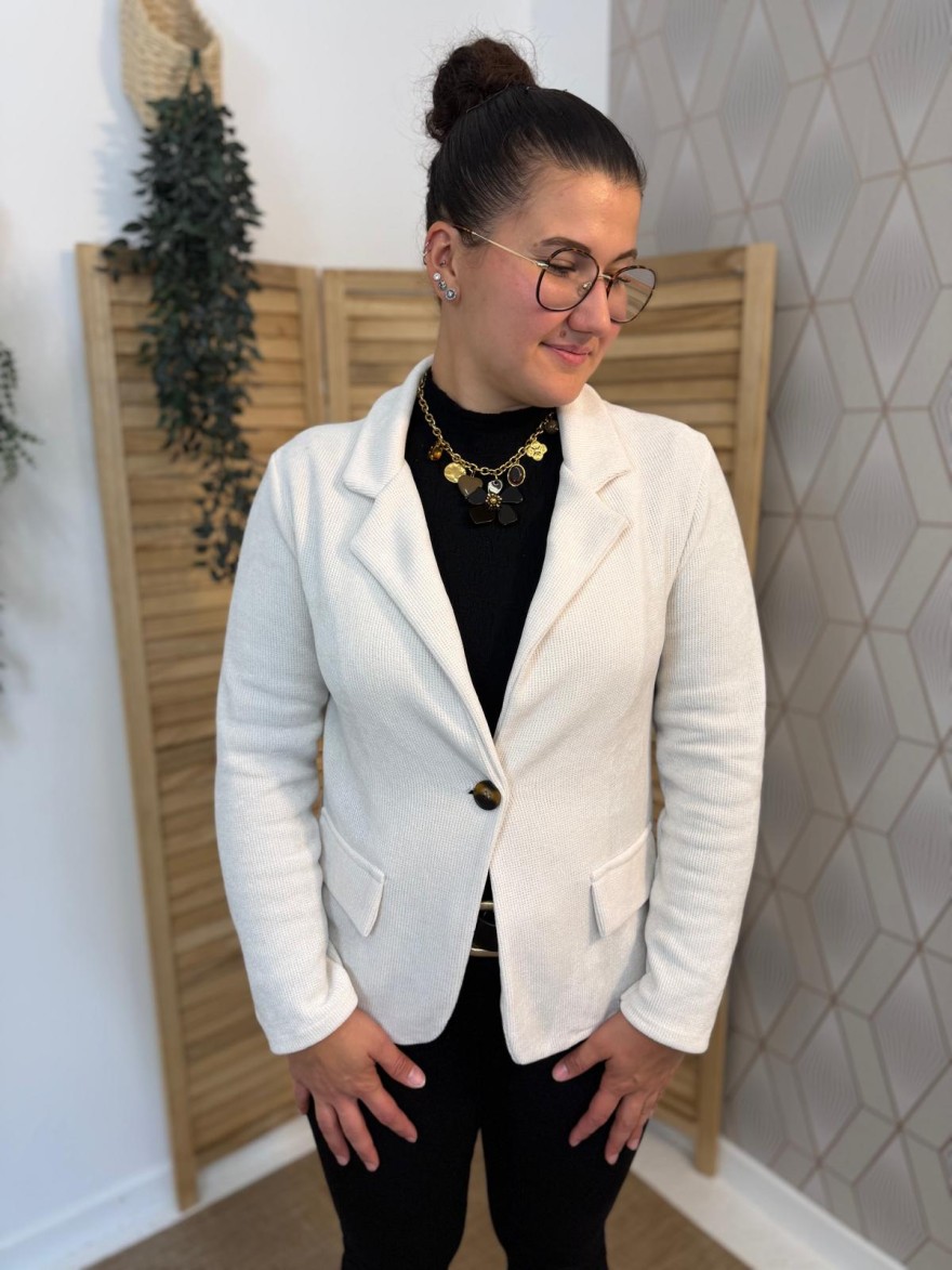 Veste Blazer Effet Velours Petit Prix | Marina & Paloma