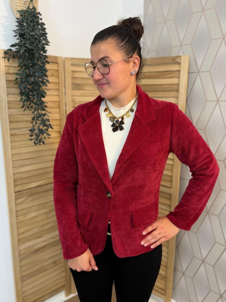 Veste Blazer Effet Velours Petit Prix | Marina & Paloma