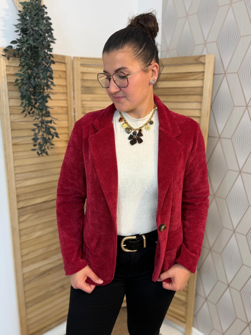 Veste Blazer Effet Velours Petit Prix | Marina & Paloma