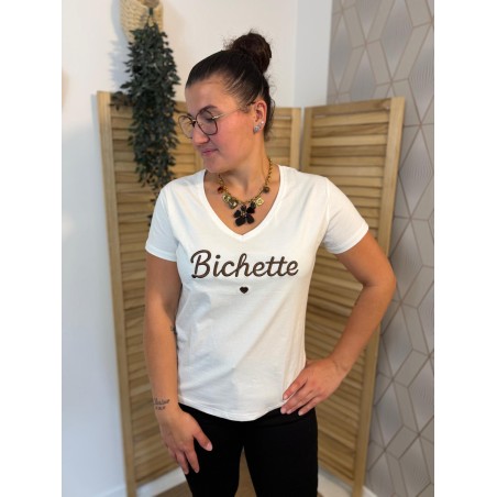 Tee Shirt Col V Bichette Emma et Ella | Marina & Paloma