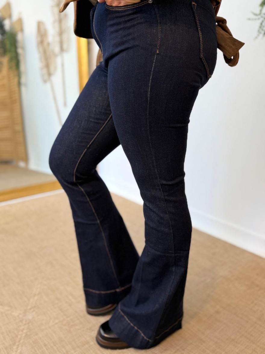 Jean Flare Norfy Brut Taille Haute Femme | Marina & Paloma