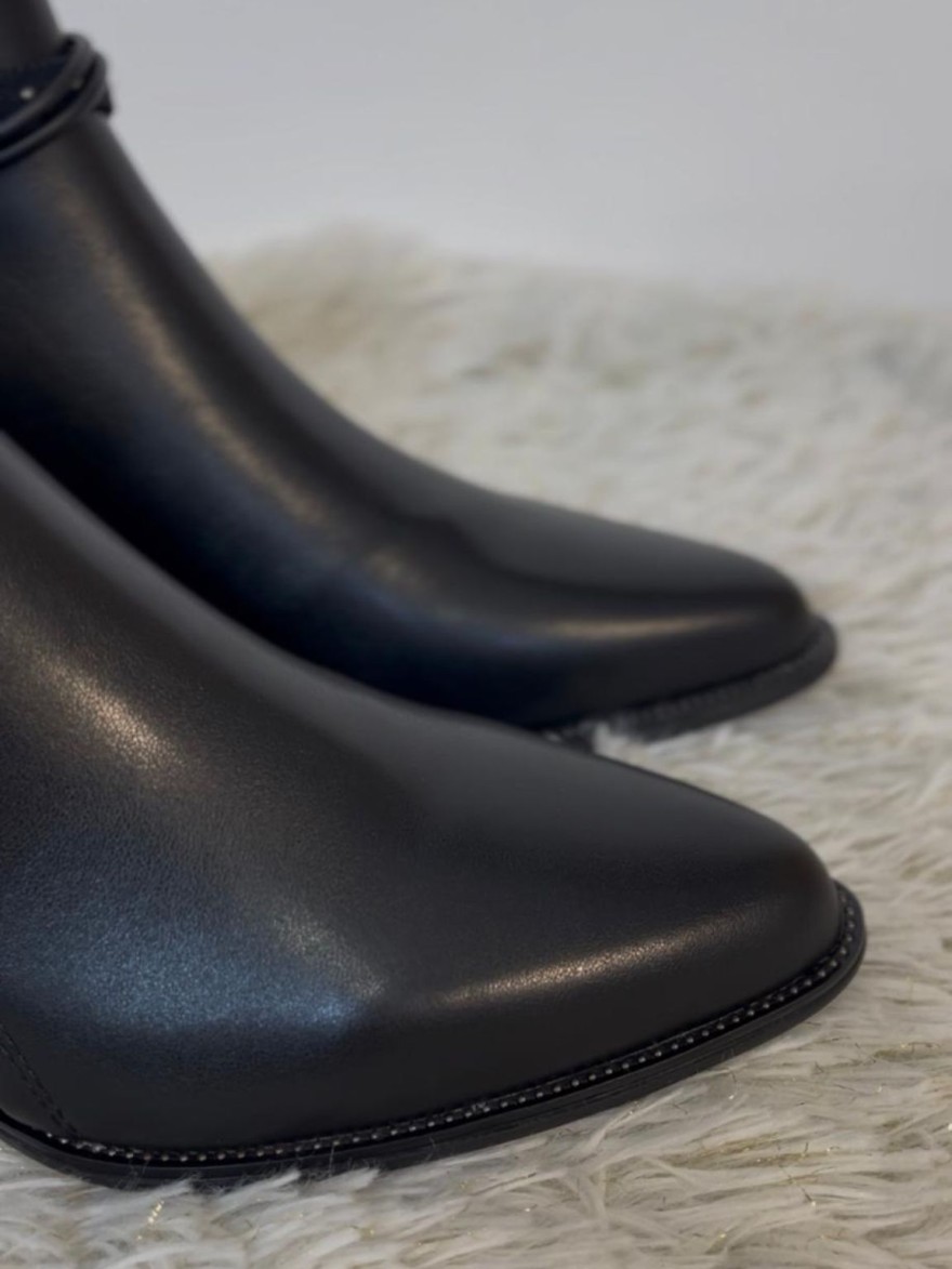 Bottine Fugitive Banks Noire Léopard Talon 4 cm | Marina & Paloma
