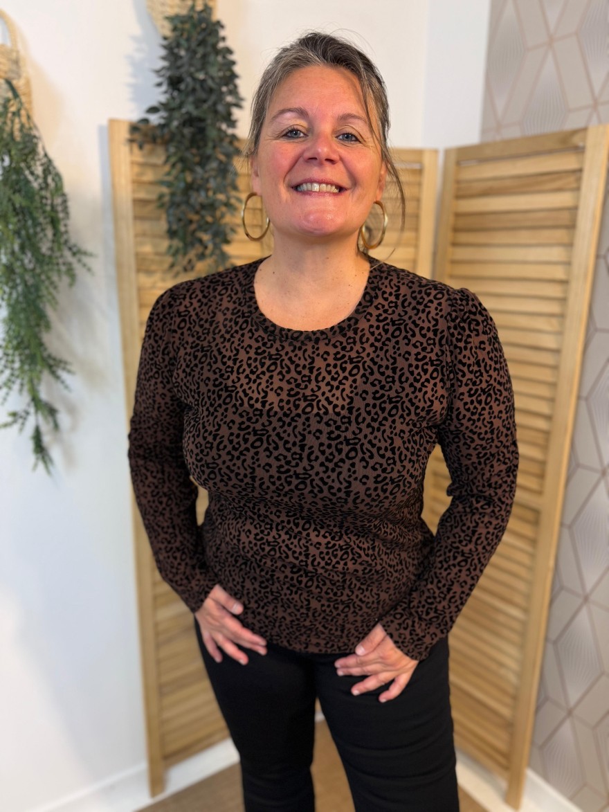 Haut Léopard Grande Taille Transparent Vivichy | Marina & Paloma