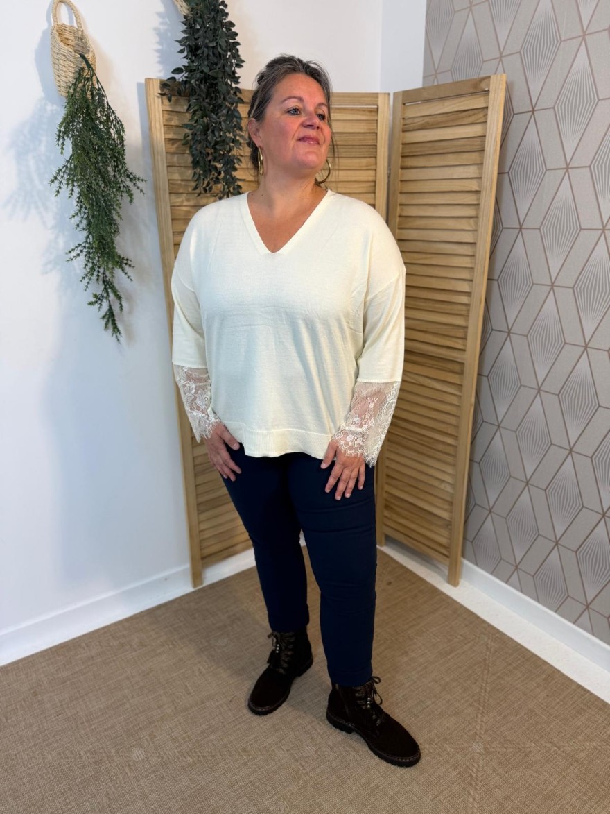 Pantalon Grande Taille Élastiqué Christy Femme | Marina & Paloma