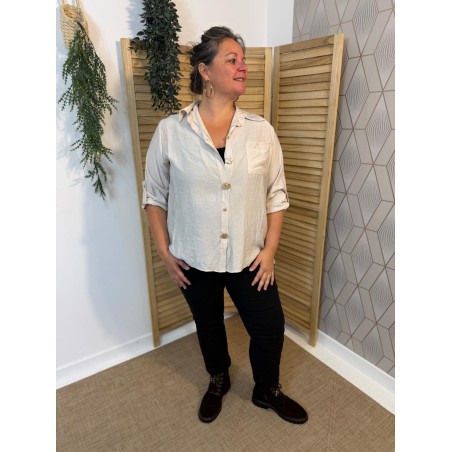 Pantalon Grande Taille Élastiqué Christy Femme | Marina & Paloma