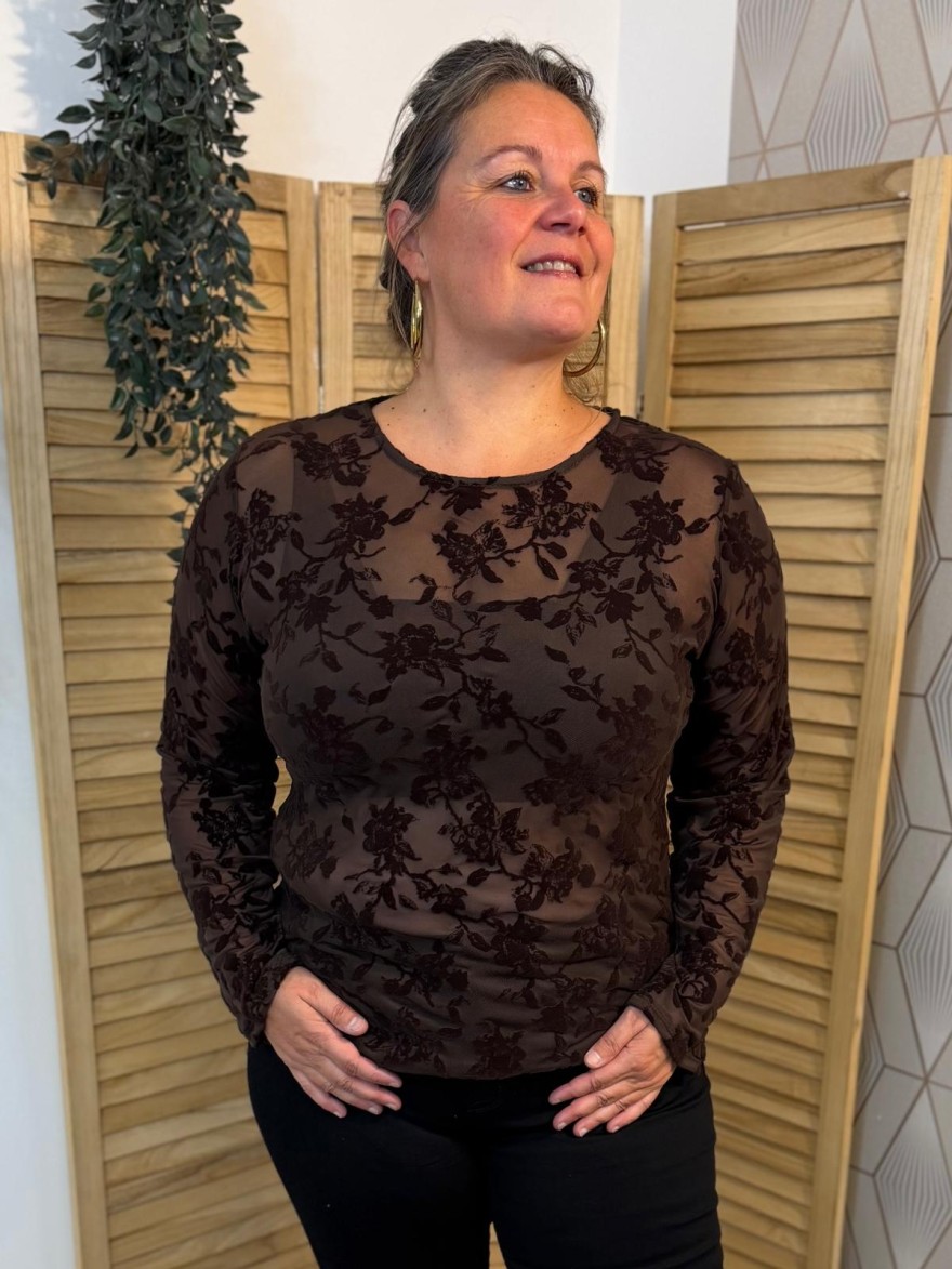 Top Dentelle Transparent Grande Taille Mily | Marina & Paloma
