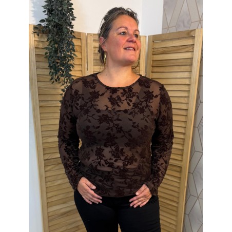 Top Dentelle Transparent Grande Taille Mily | Marina & Paloma