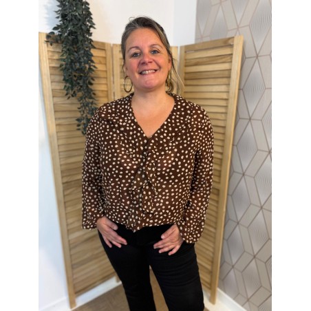 Blouse à Pois Mousseline Grande Taille Vivichy | Marina & Paloma
