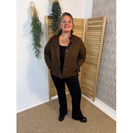 Veste Christy Grande Taille Col à Volant | Marina & Paloma