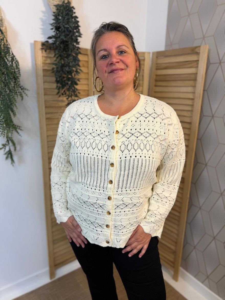 Gilet Brodé Grande Taille In April 86 Femme | Marina & Paloma