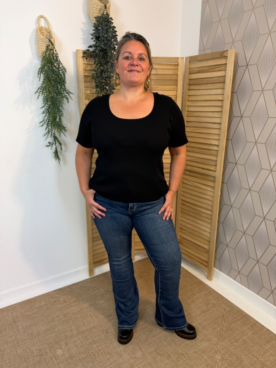 Jean Norfy Flare Taille Haute et Souple Femme | Marina & Paloma