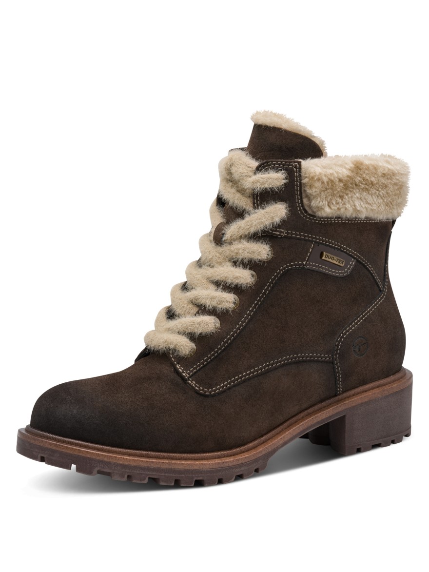Bottine Fourrée Tamaris 26266 Marron à Lacets | Marina & Paloma