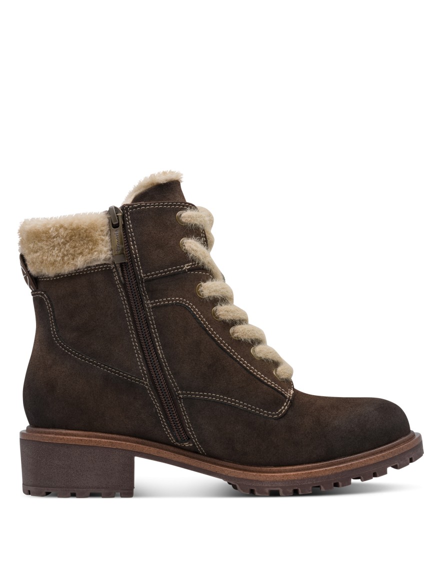 Bottine Fourrée Tamaris 26266 Marron à Lacets | Marina & Paloma
