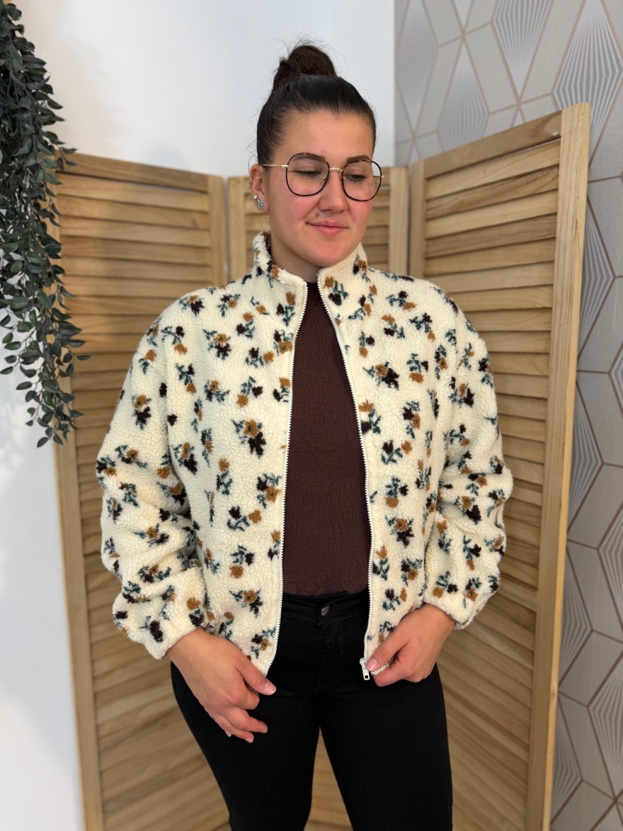 Veste Fleurie Moumoute In April 86 Femme | Marina & Paloma