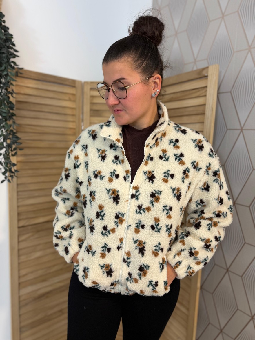 Veste Fleurie Moumoute In April 86 Femme | Marina & Paloma