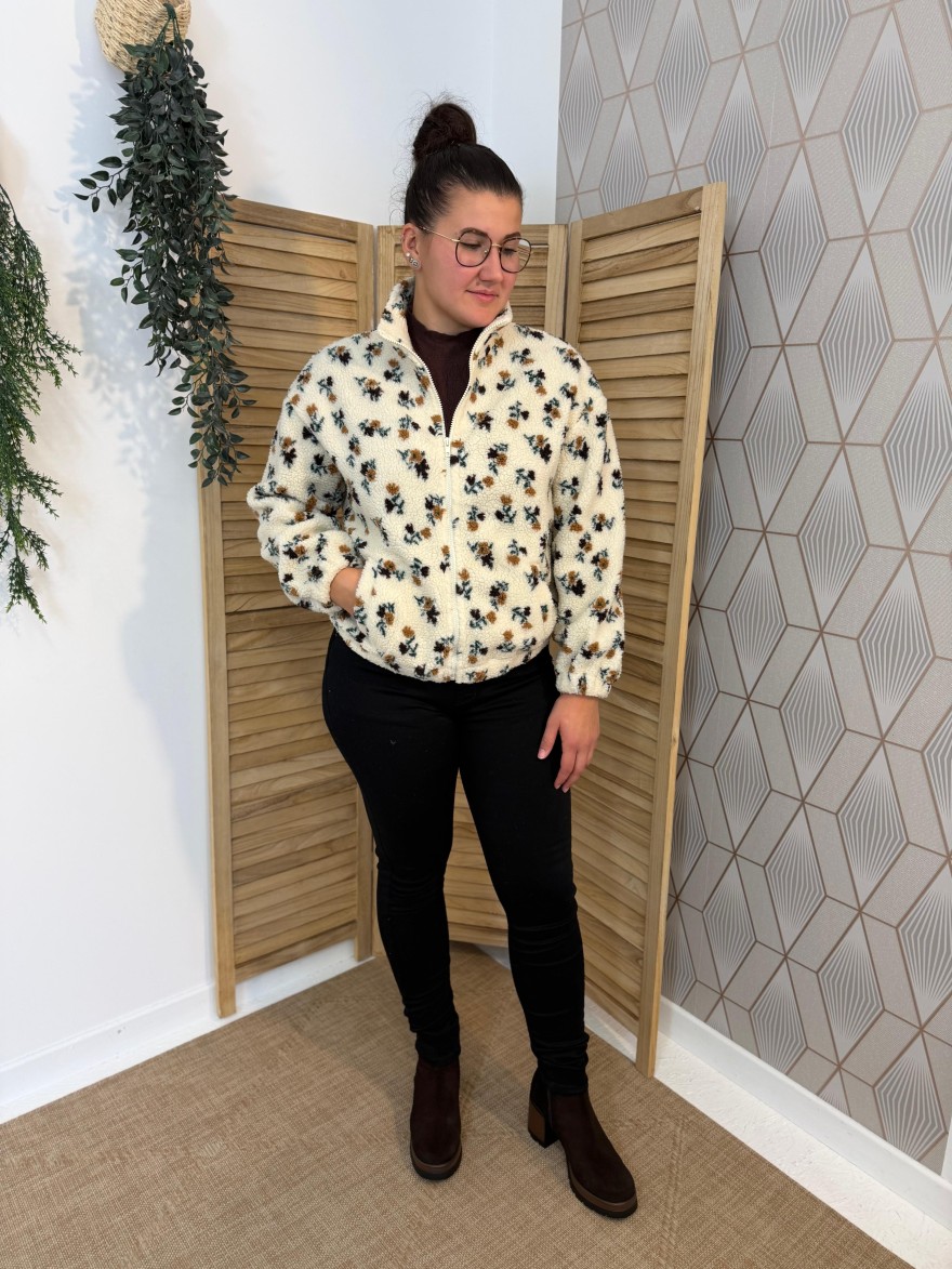 Veste Fleurie Moumoute In April 86 Femme | Marina & Paloma
