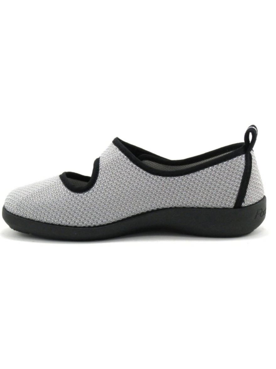 Chausson à Bride Fargeot Tarama Gris Compensé 3 cm | Marina & Paloma