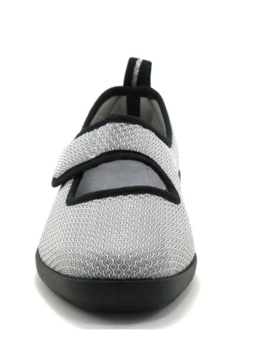 Chausson à Bride Fargeot Tarama Gris Compensé 3 cm | Marina & Paloma