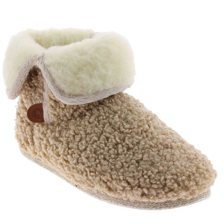 Chausson Montant Chausse Mouton Capucine Beige | Marina & Paloma