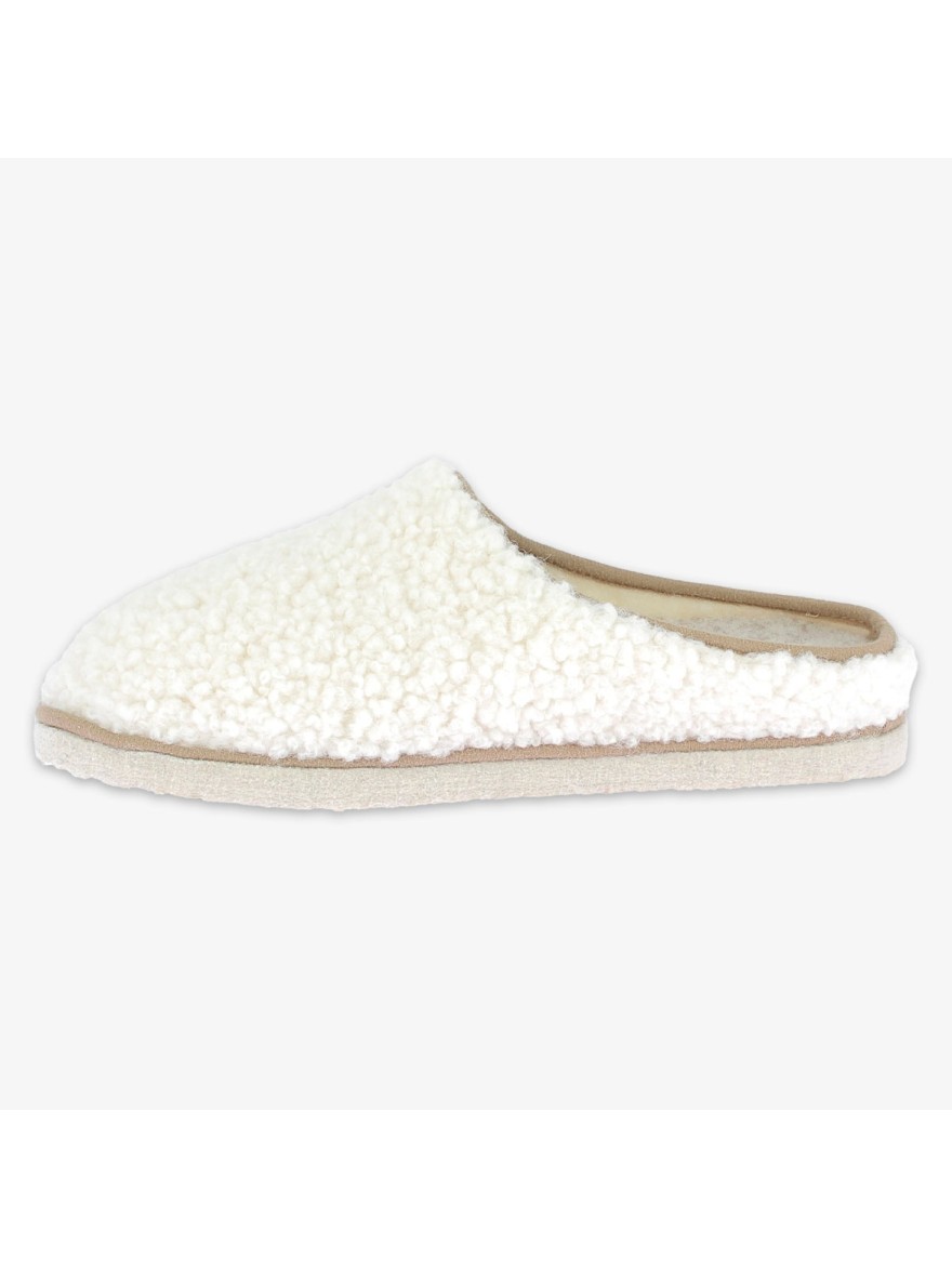 Chausson Mule Fourrée Chausse Mouton Calou Écru | Marina & Paloma